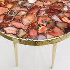 Ruby Agate – Handgjort sidobord i röd agat