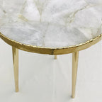 White Agate Luxe Side Table
