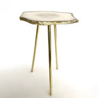 White Agate Luxe Accent Table
