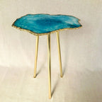 Blue Agate Luxe Accent Table