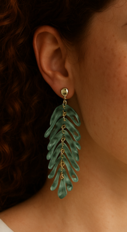 Örhängen Leaf green