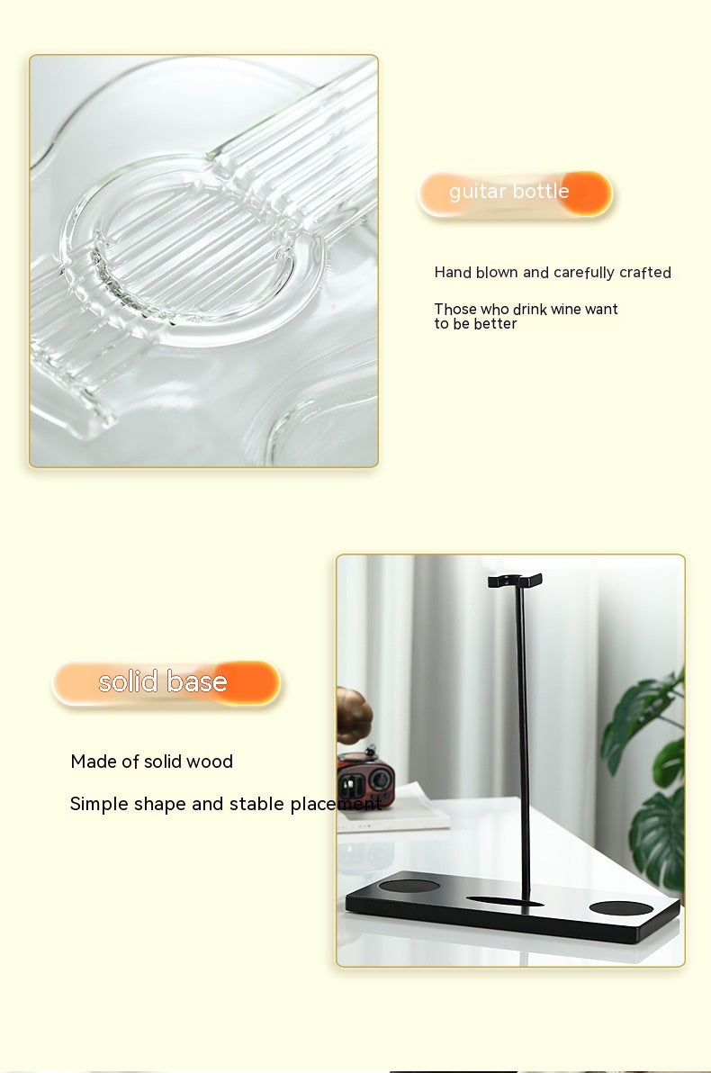 Guitar decanter set with high borosilicate glass 