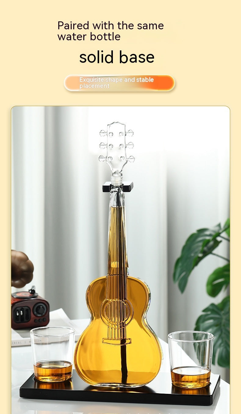 Guitar decanter set with high borosilicate glass 