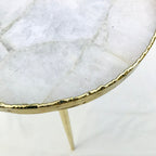 White Agate Luxe Side Table
