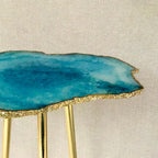 Blue Agate Luxe Accent Table