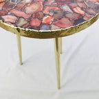 Ruby Agate – Handgjort sidobord i röd agat