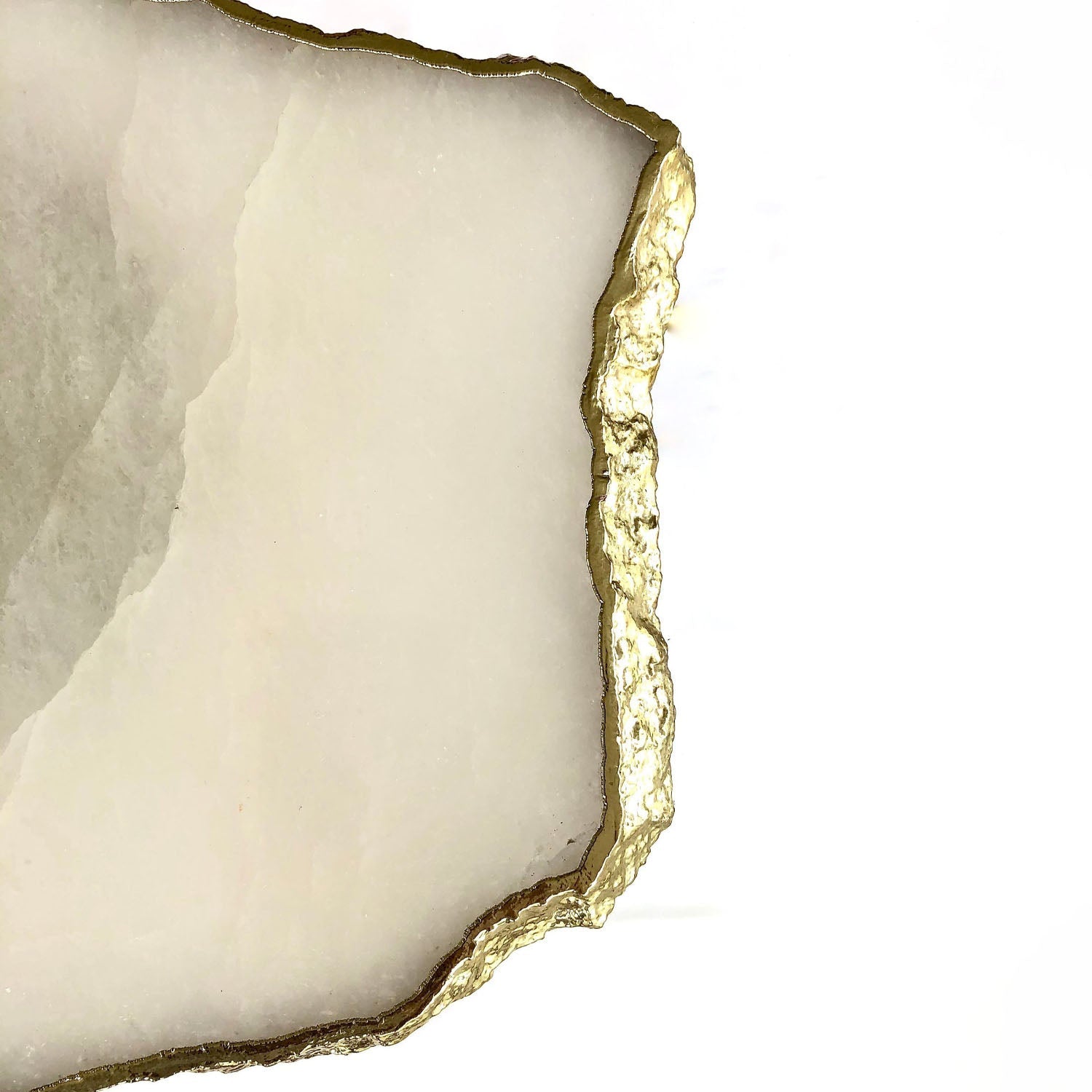 White Agate Luxe Accent Table
