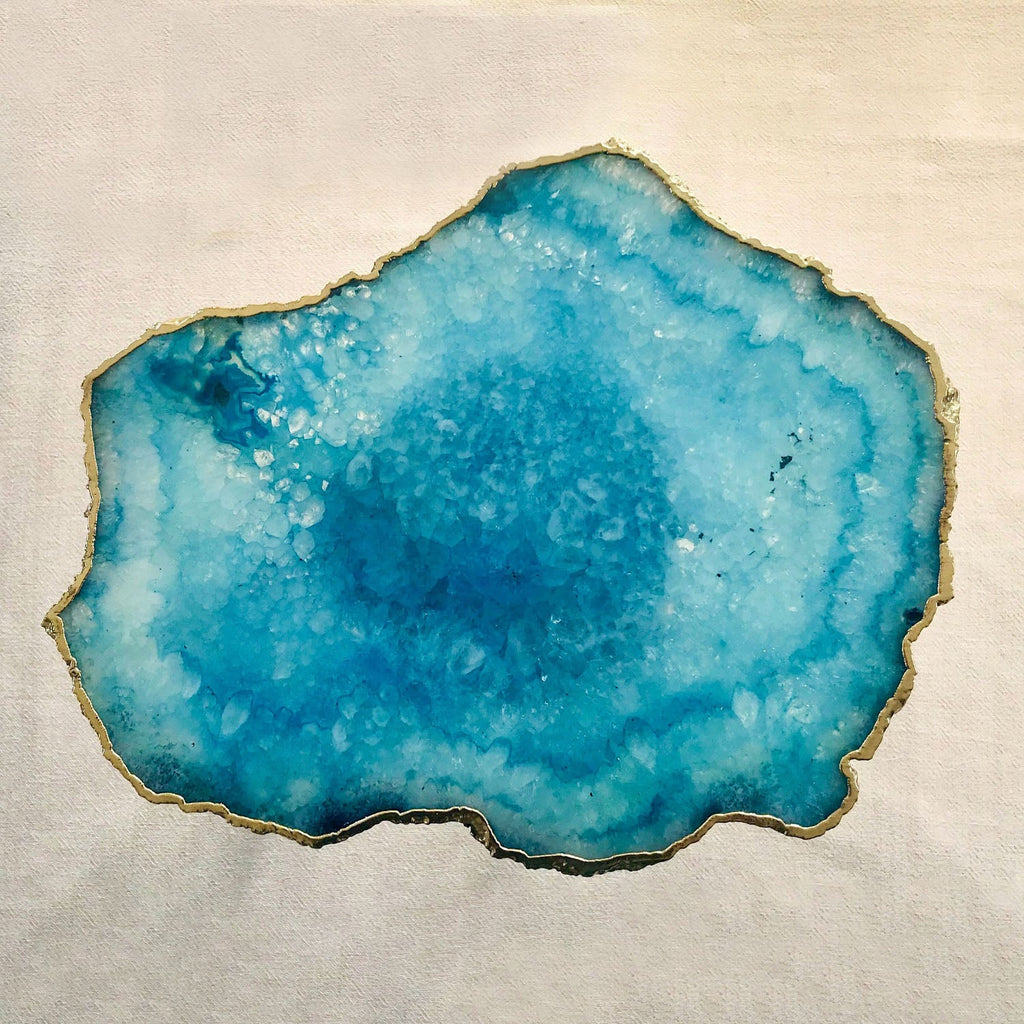 Blue Agate Luxe Accent Table