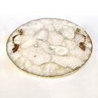 White Agate Luxe Serving Tray