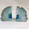 Azure Agate Luxe Bookends