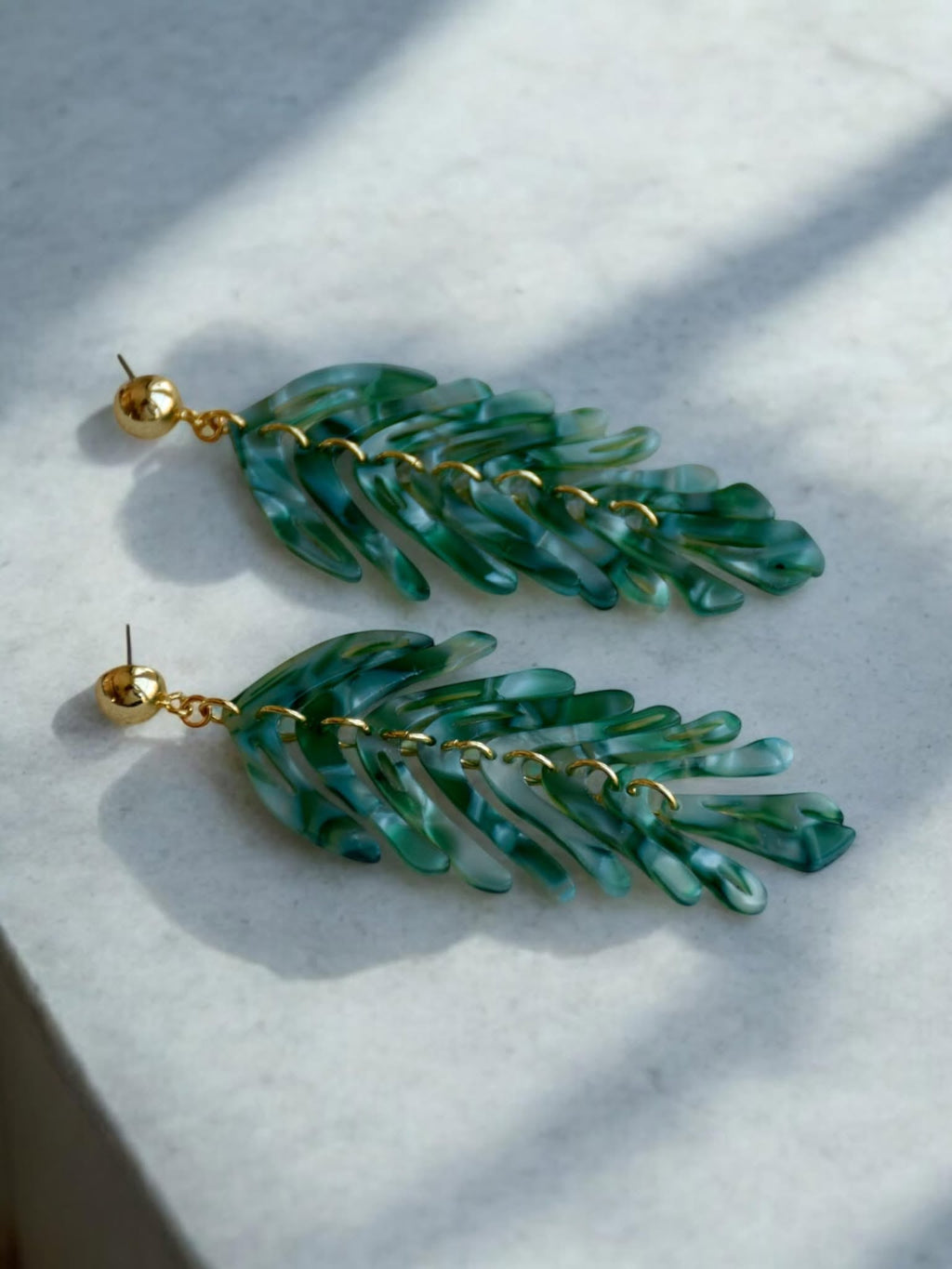 Örhängen Leaf green