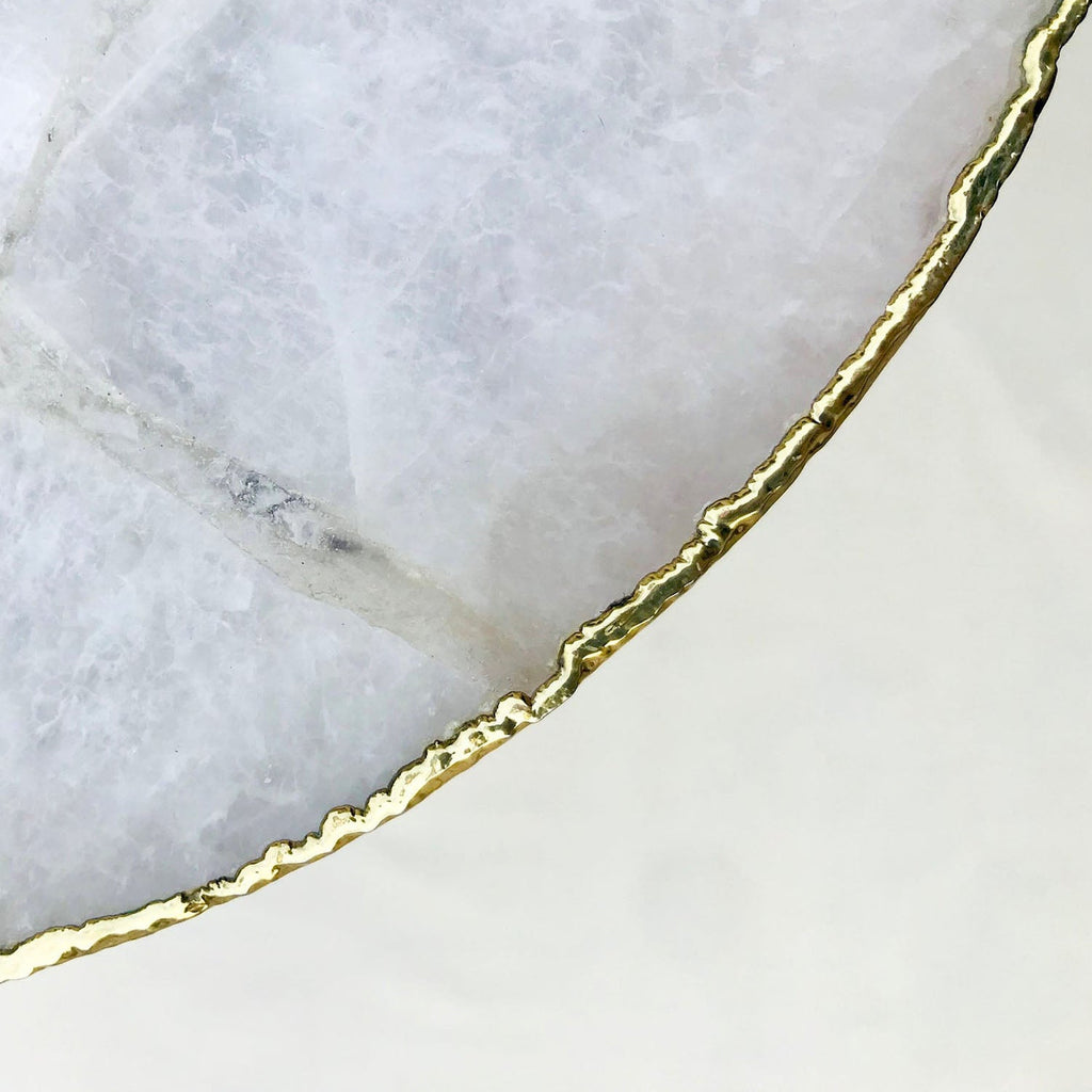 White Agate Luxe Side Table