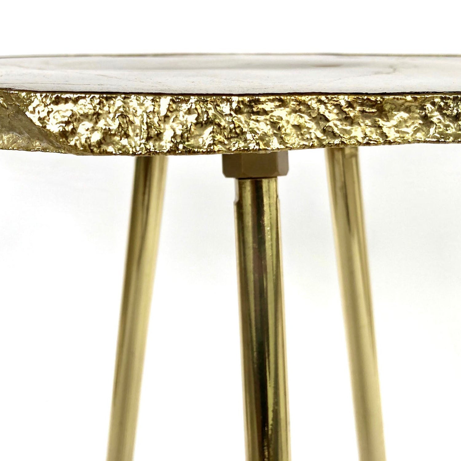White Agate Luxe Accent Table