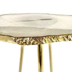 White Agate Luxe Accent Table