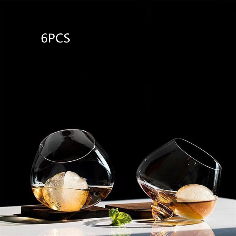 Rotating Whiskey Glass Top Belly Cigar Whiskey