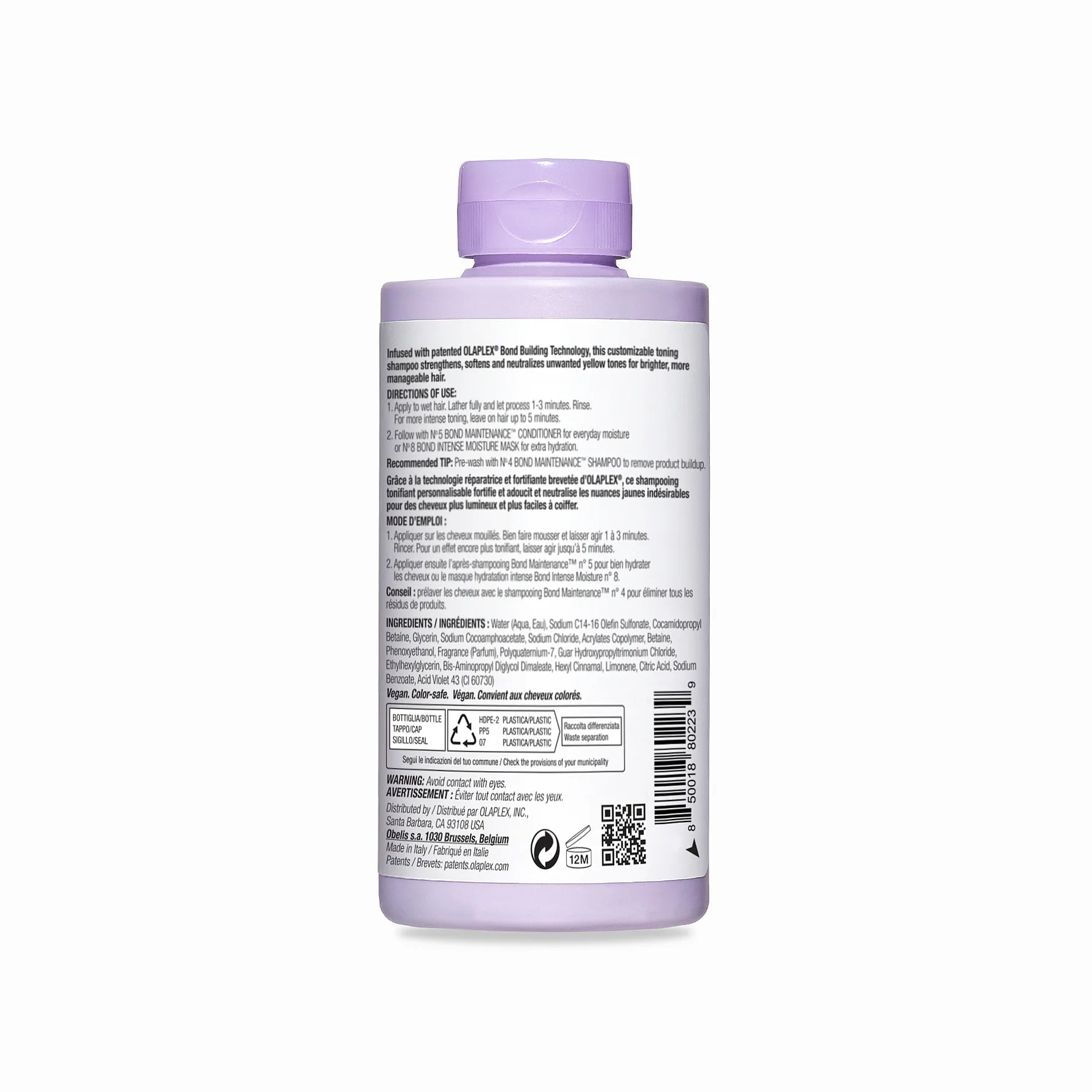 Olaplex No.4P Blonde Enhancer Toning Shampoo – Sulfatfritt & Tonande Schampo för Blondiner