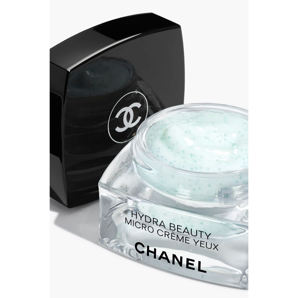 Chanel HYDRA BEAUTY Micro Crème Yeux – Återfuktande och uppljusande ögonkräm med vit kamelia