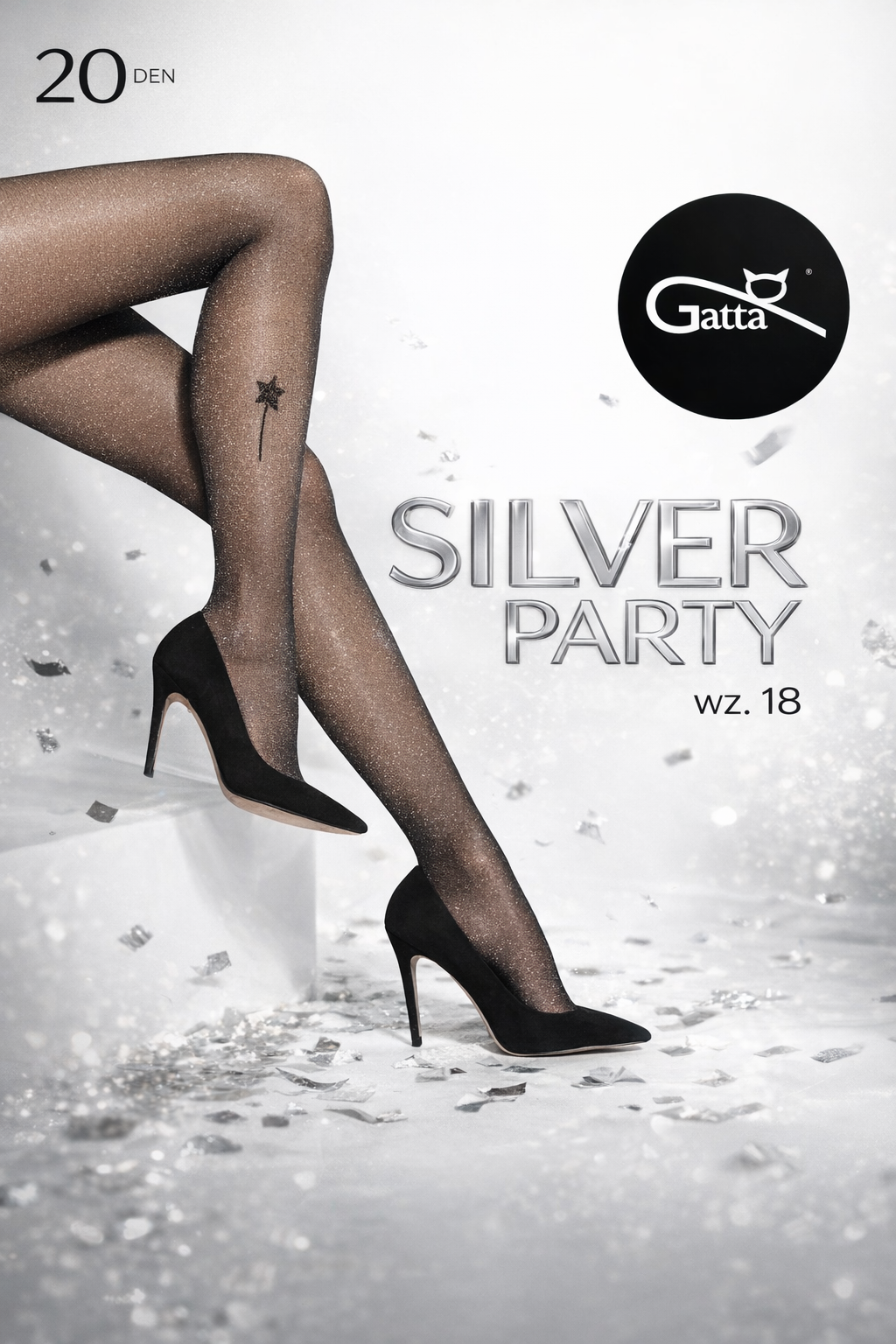 Gatta Tights 20 DEN – Glansig finish med diskret mönster