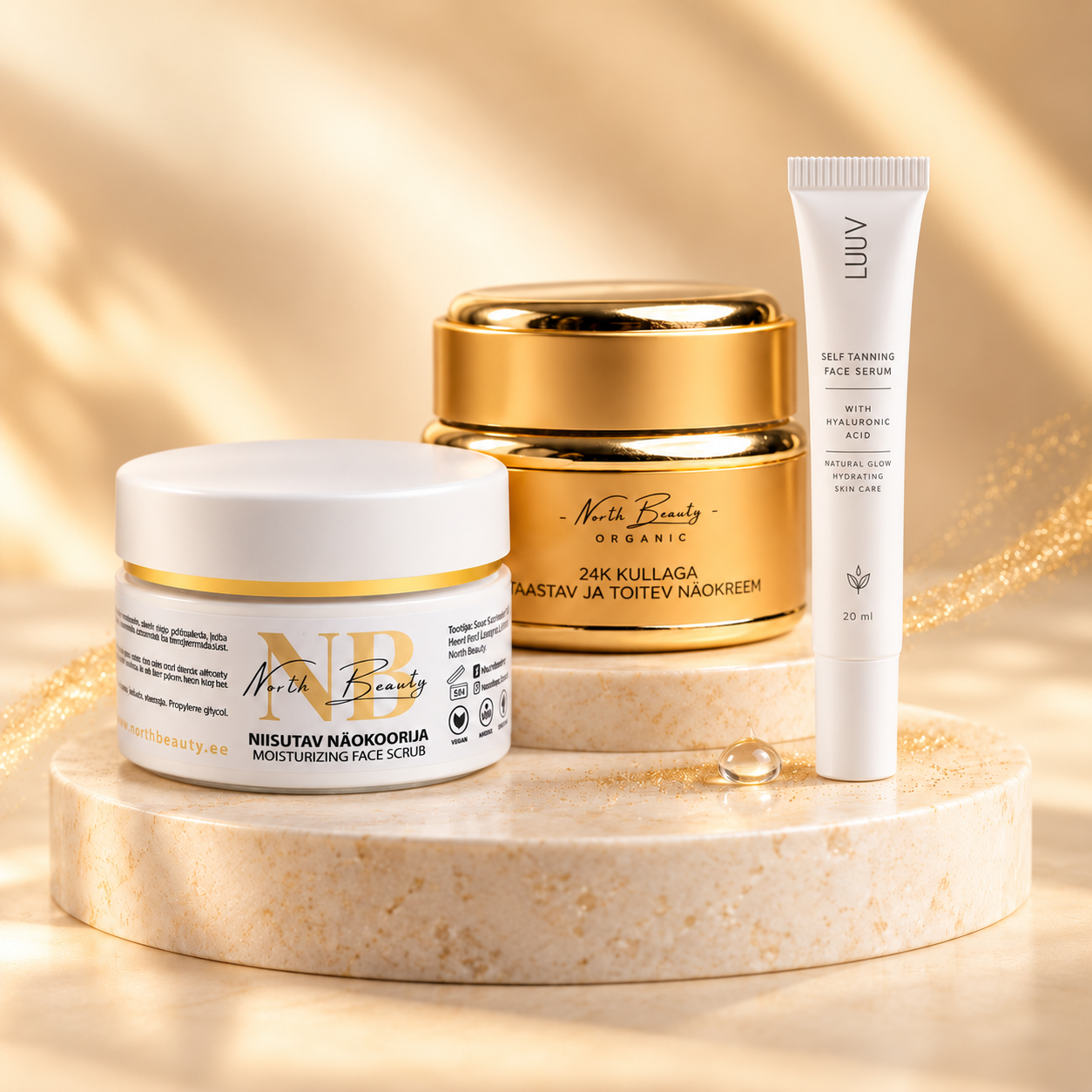 Sun-Kissed Glow Ritual – Ansiktsrutin i 3 steg
