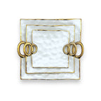 Klara Tallrik – Porslin med Elegant Guldkant (3 Storlekar) tallrik