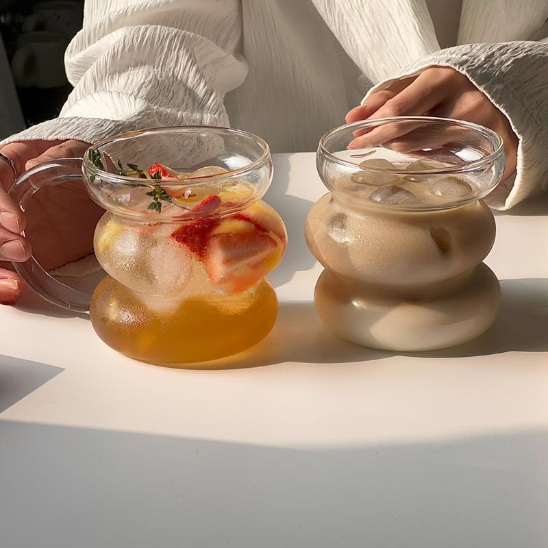 Round Shaped Glass Coffee Cups
