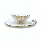 Molly Skål – 15cm Vit och Guld