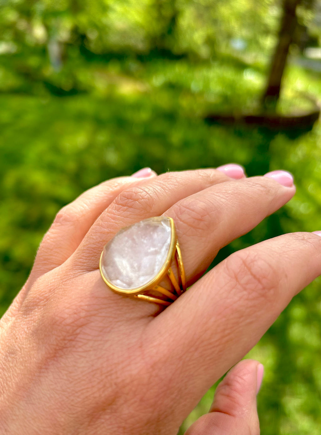 Ring Clear quartz beauty