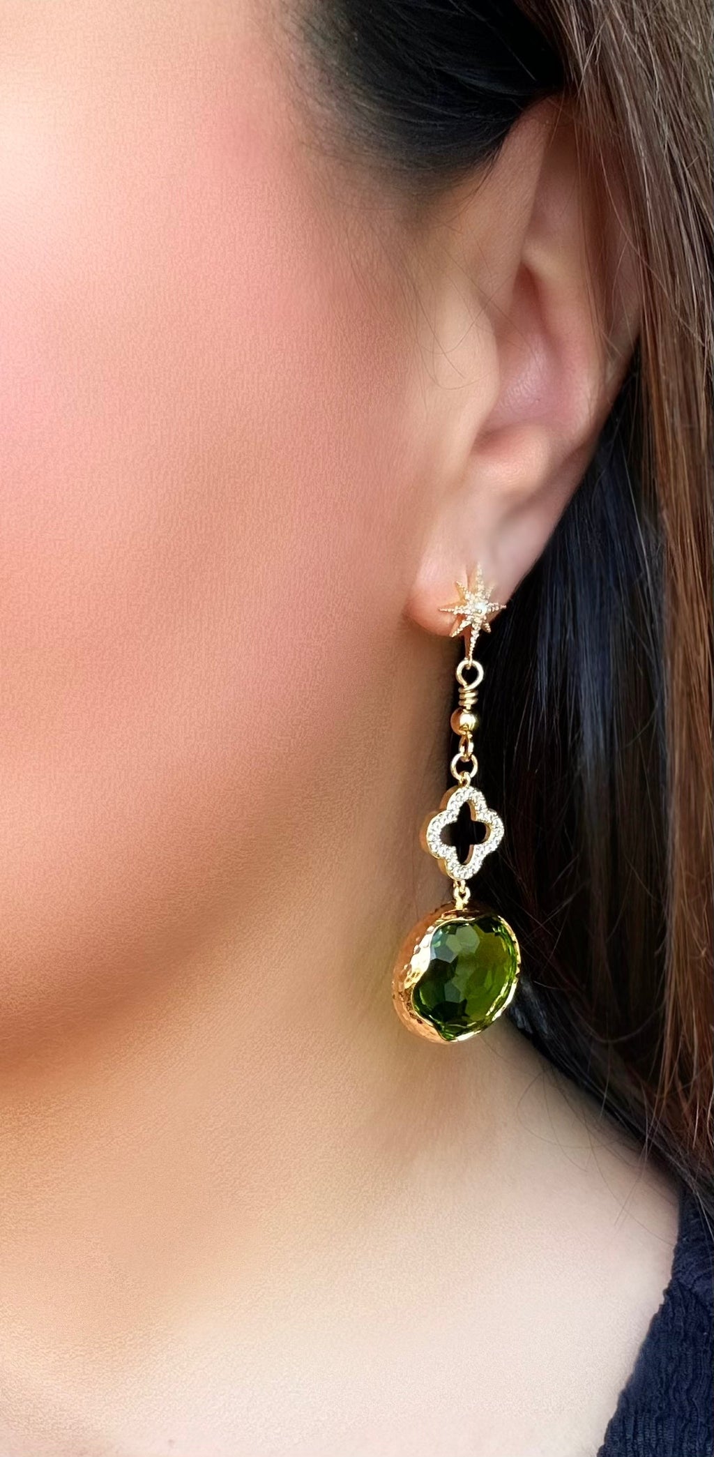 Arya Green Olive Örhängen