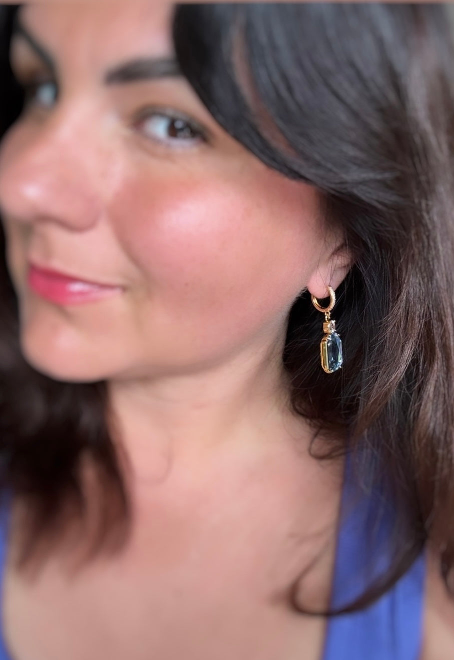 Örhängen Blue crystal