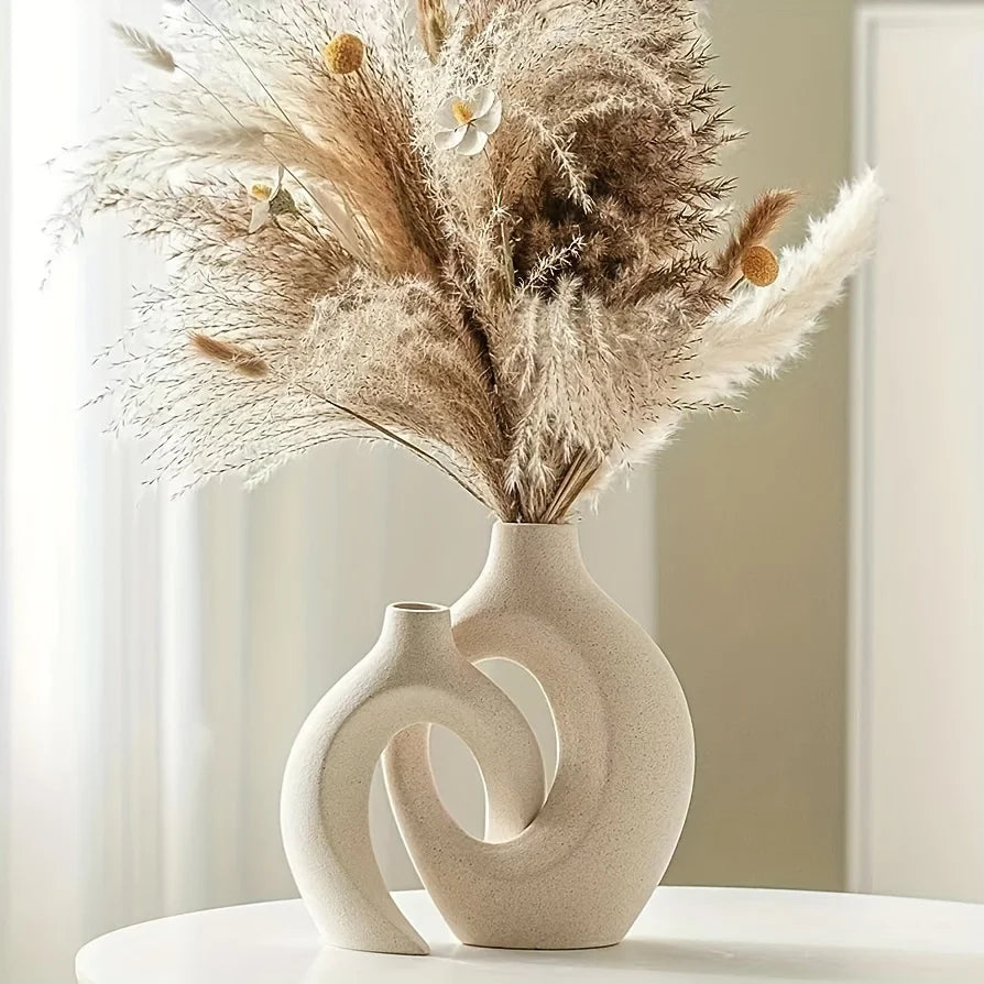 Nordic Hollow Ceramic Vase Set