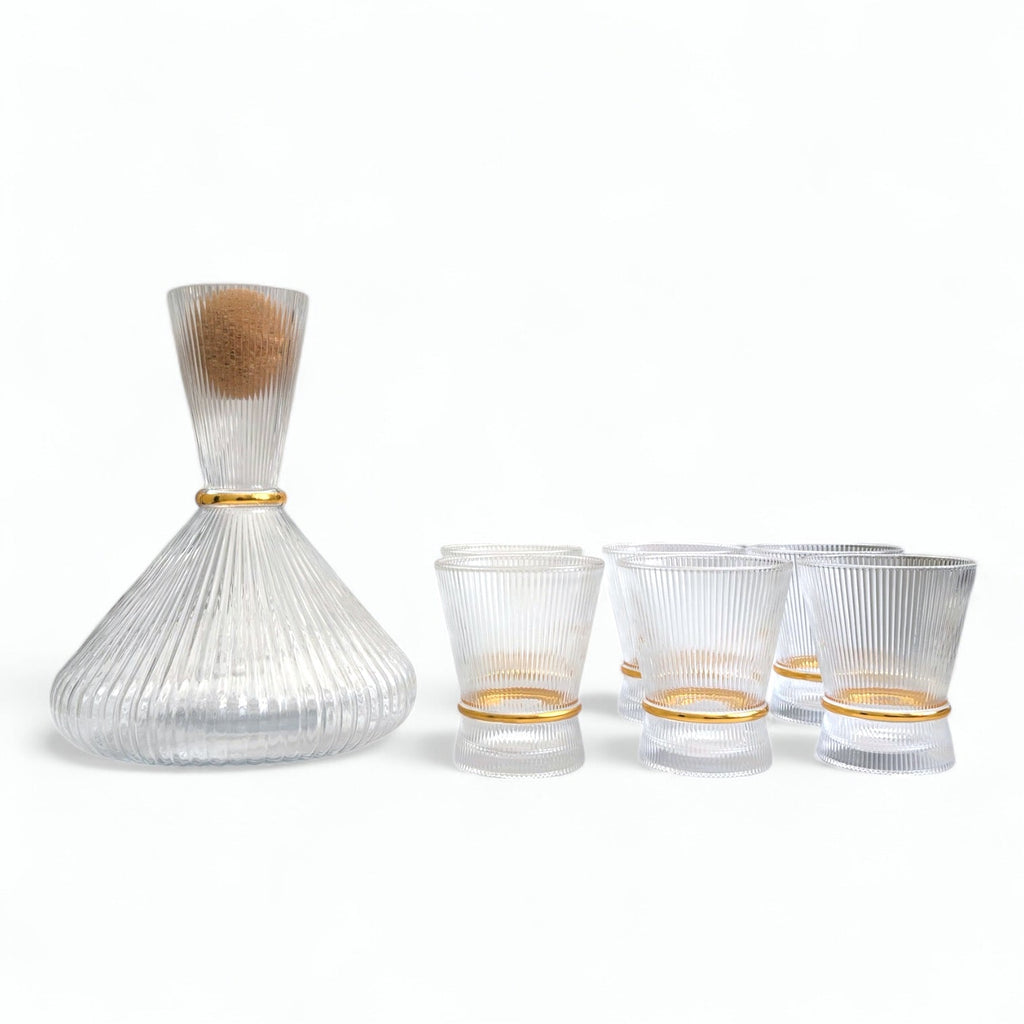 Marco Glas - Set med 6 glas och karaf