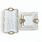 Klara Tallrik – Porslin med Elegant Guldkant (3 Storlekar) tallrik