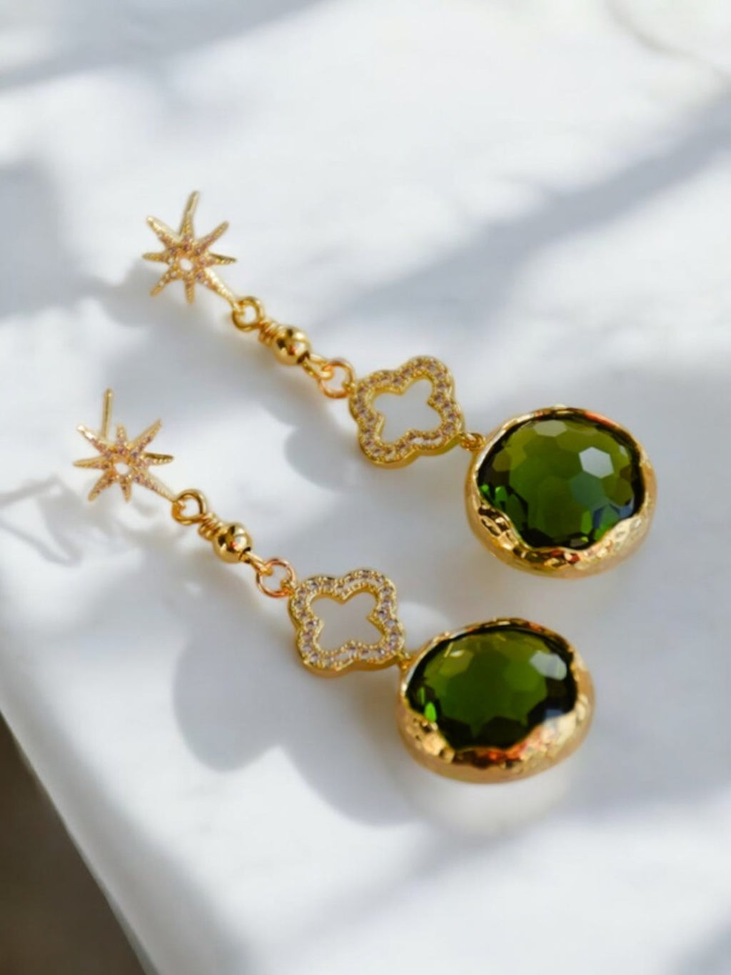 Arya Green Olive Örhängen