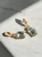 Örhänge Green crystal