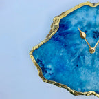 Ocean Blue Large Agate Wall/Table Clock/Personalised Momento-2