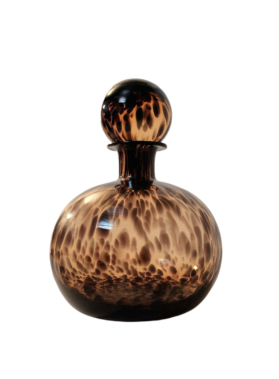  Leopard Design rund glasburk eller flaskprydnad 27,5 cm