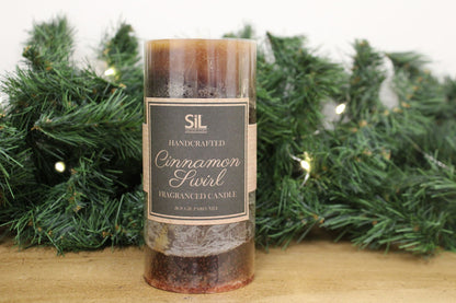 Doftljus - Cinnamon Swirl Ombre Pillar Candle kanel