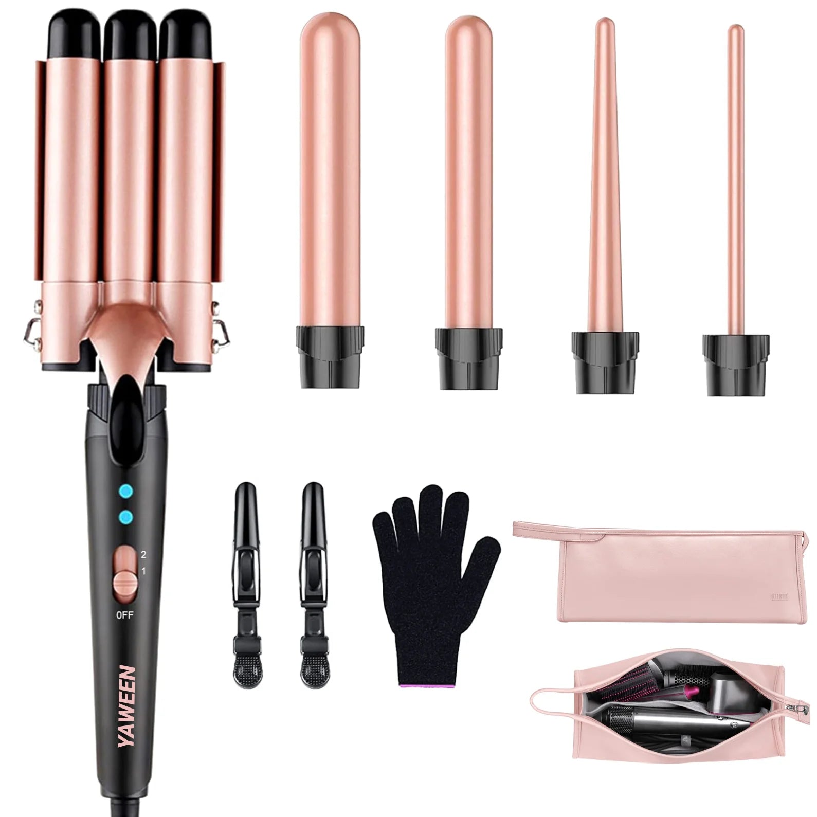 Ladyroom Wave Atelier™ – 5-i-1 Professional Curling & Waver Set