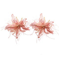 Ethereal Feather Pearl Drop Earrings