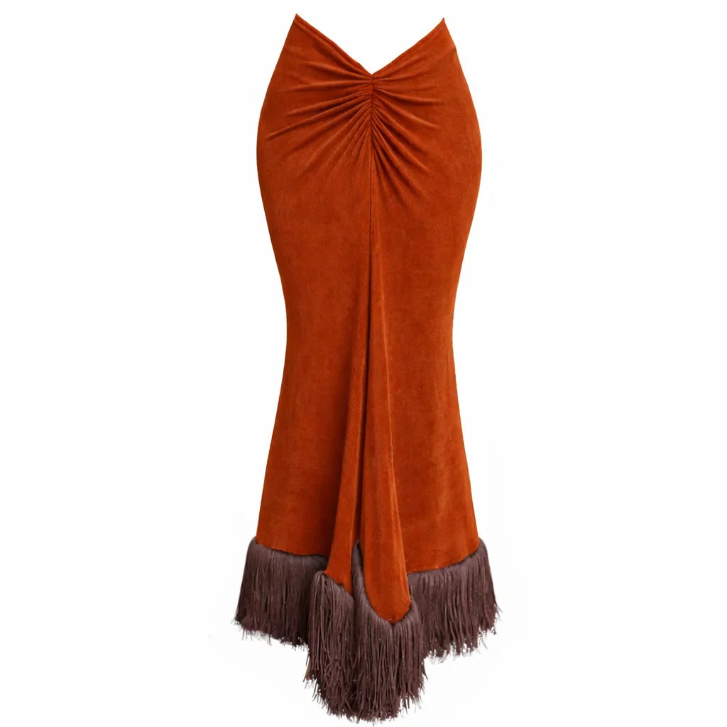 Free Spirit Beaded Fringe Dress – Bohemisk Elegans med Rörelse och Karaktär