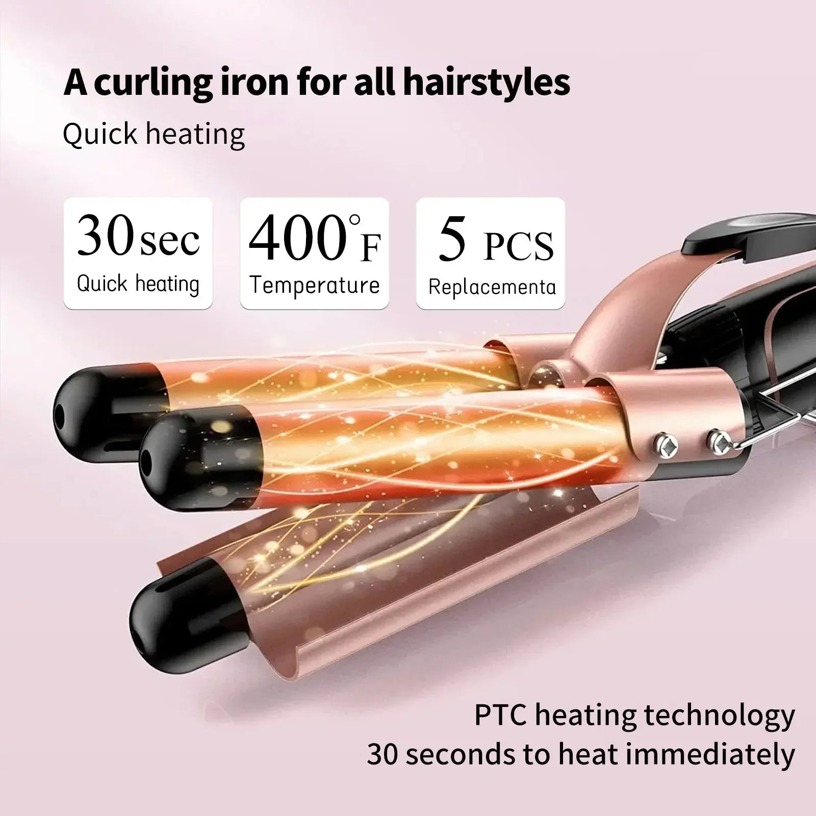Ladyroom Wave Atelier™ – 5-i-1 Professional Curling & Waver Set