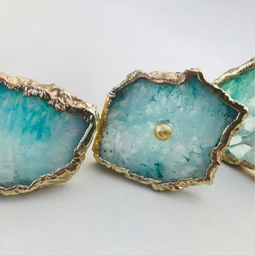 Azure Agate Luxe Cabinet Knobs – Set of 6