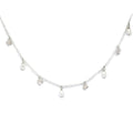 Necklace - SPRING Myosotis with pearls