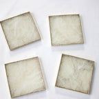 White Agate Luxe Coasters – Set of 4