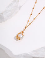 Round Freshwater Baroque Pearl Necklace-1