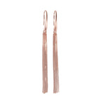 Cherie L-Tassel Earrings - Rose Gold and Silver