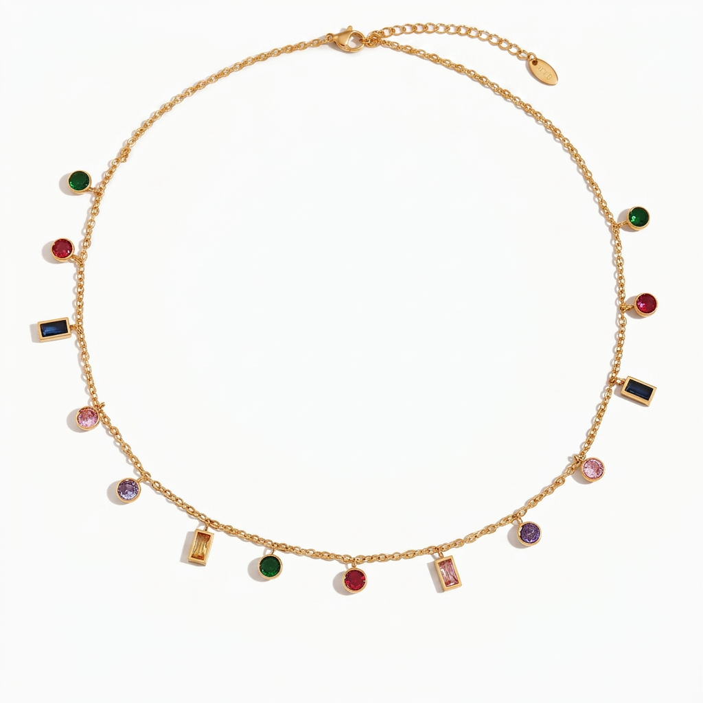 Vibrant Gold Crystal Necklace
