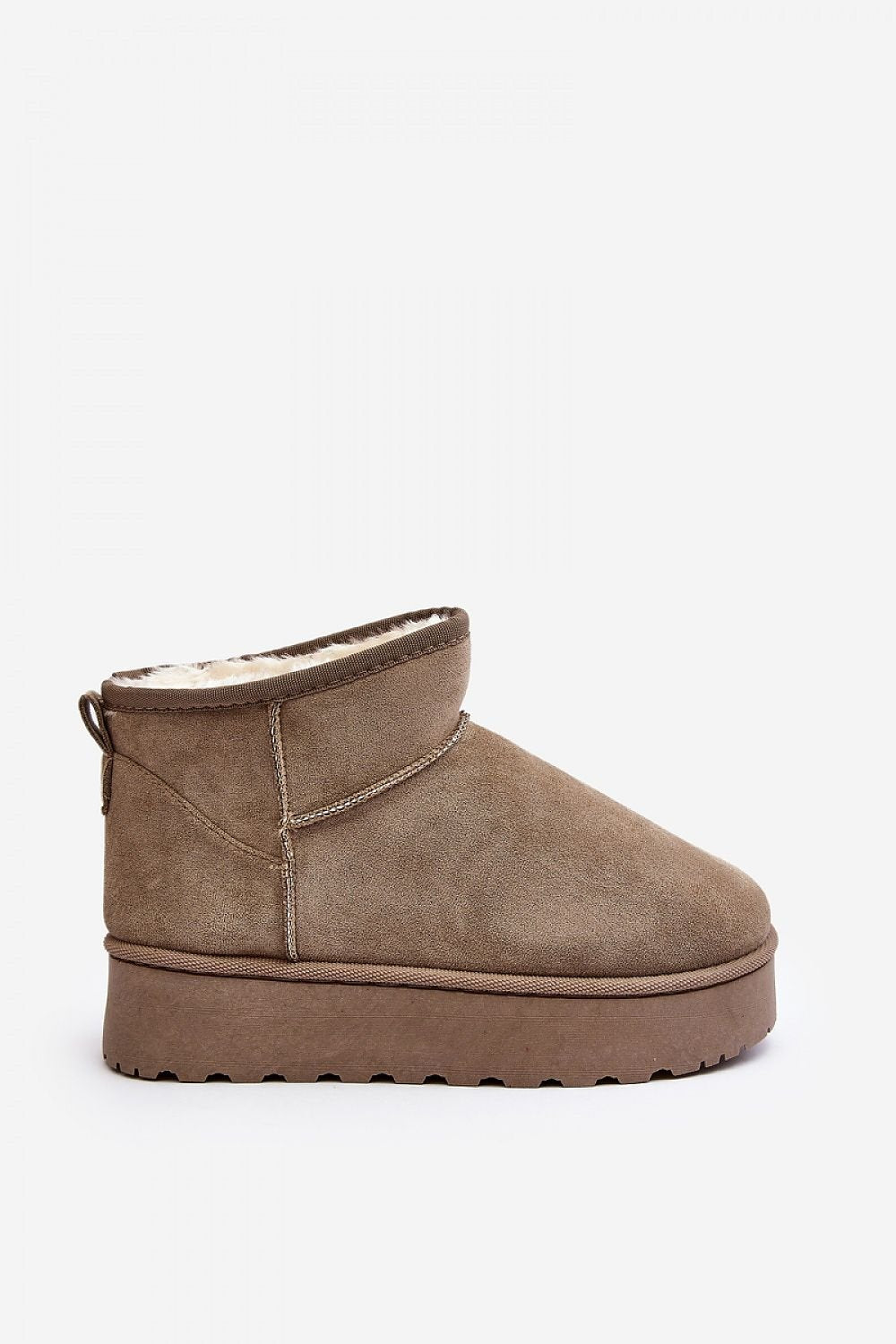 Moccaboots med varm päls Beige