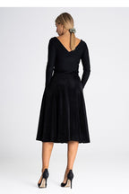 Elegant Sammet Midikjol svart