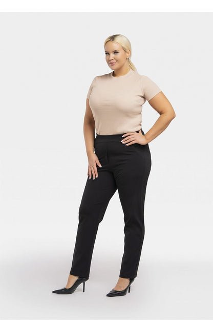 Plussize Raka Byxor  Svart